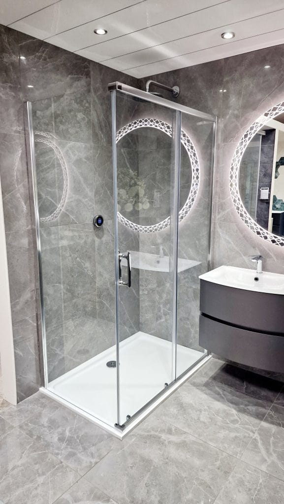 sliding door shower enclosure