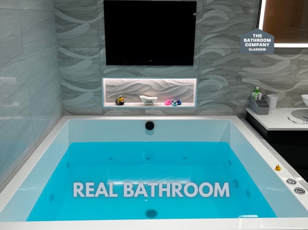 real omnitub with proofvision bathroom tv