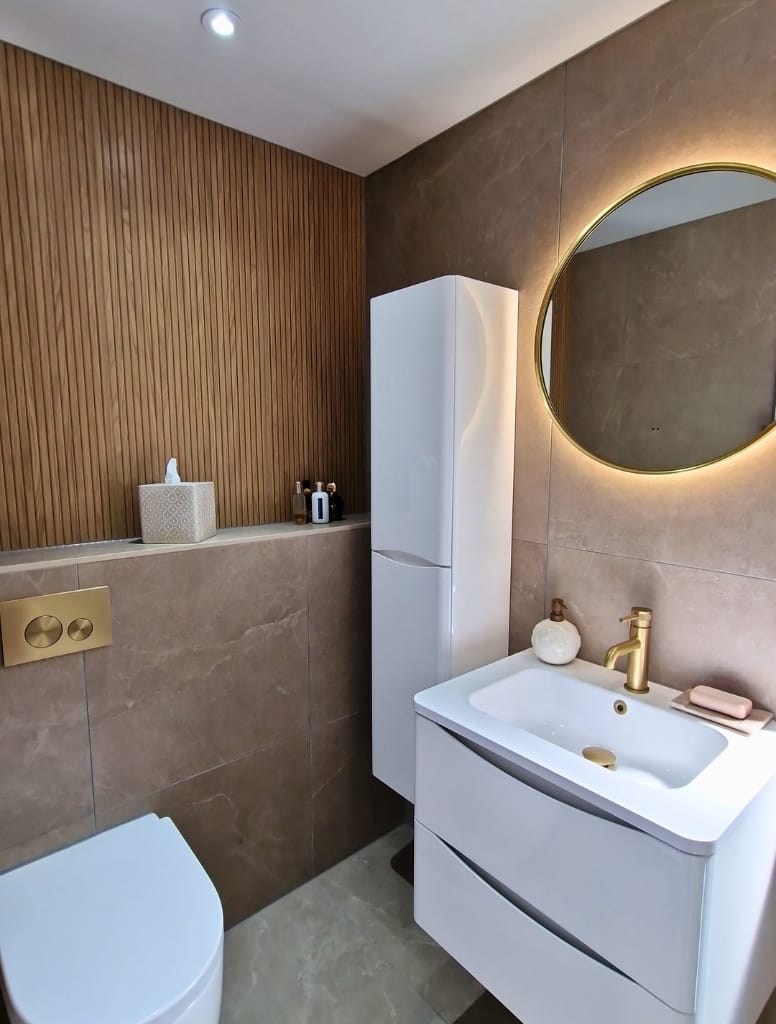 White Mylife vanity and wall unit in Erskine