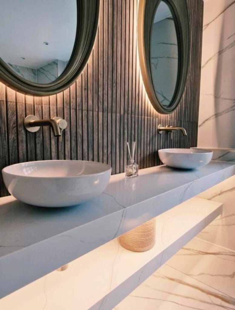 Double bowl and bespoke granite worktop by Rocca Granite